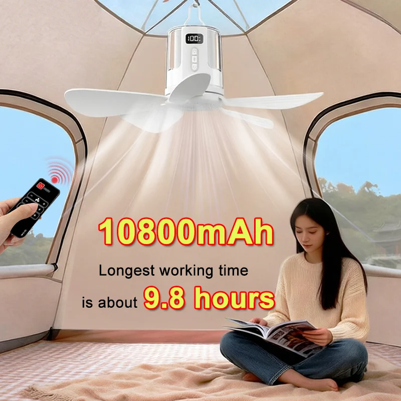 10800mAh Portable Cooling Fan Outdoor Fan with Light Hanging Tent Fans Canopy Fan Gazebo Fan RGB Ambient Lighting for Camping
10800mAh Portable Cooling Fan Outdoor Fan with Light Hanging Tent Fans Canopy Fan Gazebo Fan RGB Ambient Lighting for Camping
