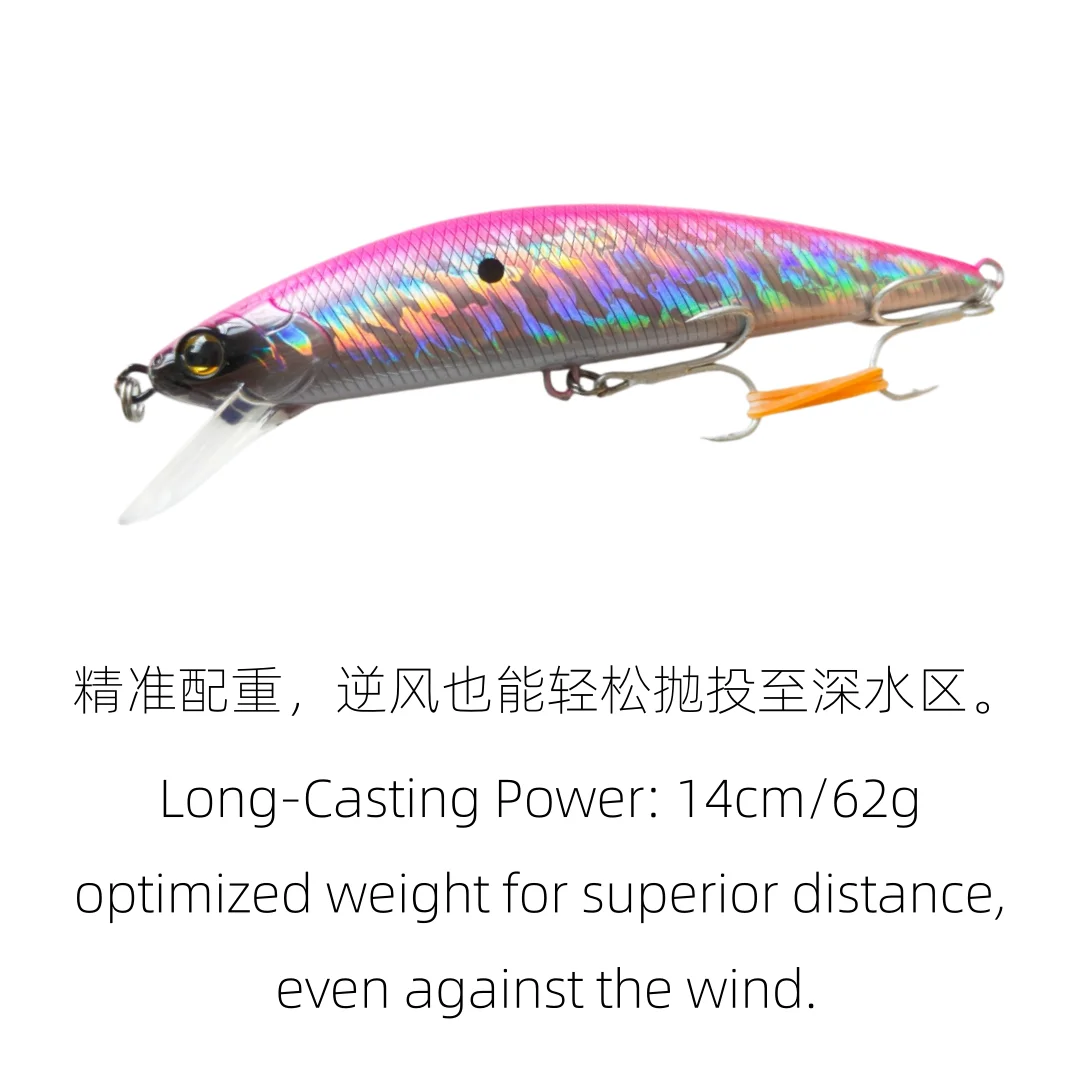 Swolfy 4pcs 14cm 62g Sinking Minnow Deep Diving Hard Lure for Big Predators Seabass Pike Fishing Bait
Swolfy 4pcs 14cm 62g Sinking Minnow Deep Diving Hard Lure for Big Predators Seabass Pike Fishing Bait