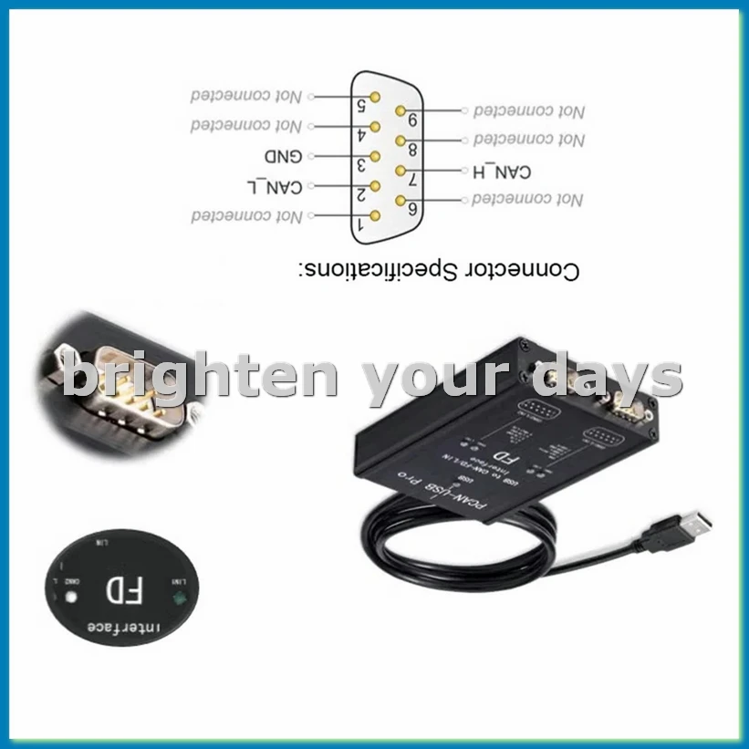 -USB Pro FD PRO 12 Мбит/с Адаптер USB-CAN 2CH CAN FD Совместим с IPEH-004061 для -A23U
-USB Pro FD PRO 12 Мбит/с Адаптер USB-CAN 2CH CAN FD Совместим с IPEH-004061 для -A23U