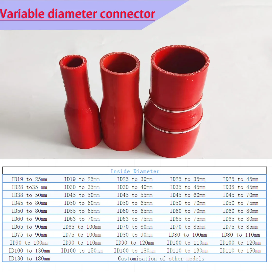 car modification variable diameter silicone tube, straight tube, turbocharger hose, intercooler connecting tube, clamp wire,Red
car modification variable diameter silicone tube, straight tube, turbocharger hose, intercooler connecting tube, clamp wire,Red
