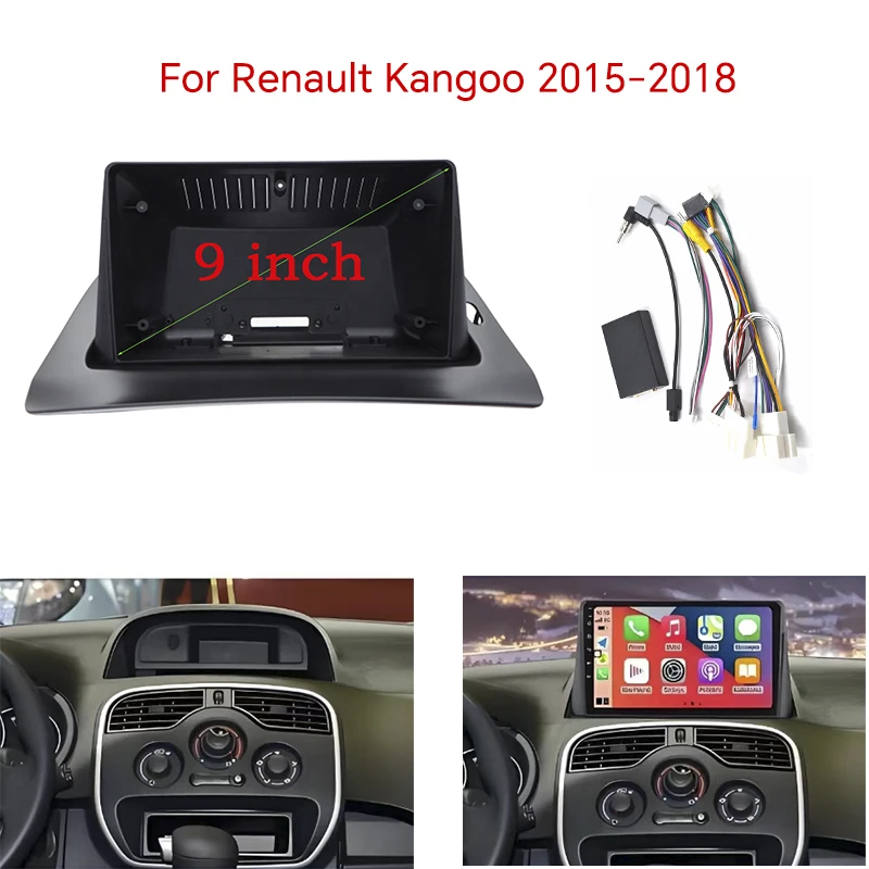 Car radio panel frame fascia 9-inch for Renault Kangoo 2015-2018 Android Radio GPS MP5 frame cord canbus
Car radio panel frame fascia 9-inch for Renault Kangoo 2015-2018 Android Radio GPS MP5 frame cord canbus