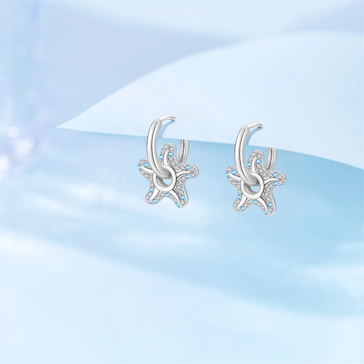 Ocean Starfish Earrings 925 Sterling Silver Blue Zircon Sparkly Earrings for Women Seaside Casual Daily Party Jewelry Fine Gift
Ocean Starfish Earrings 925 Sterling Silver Blue Zircon Sparkly Earrings for Women Seaside Casual Daily Party Jewelry Fine Gift