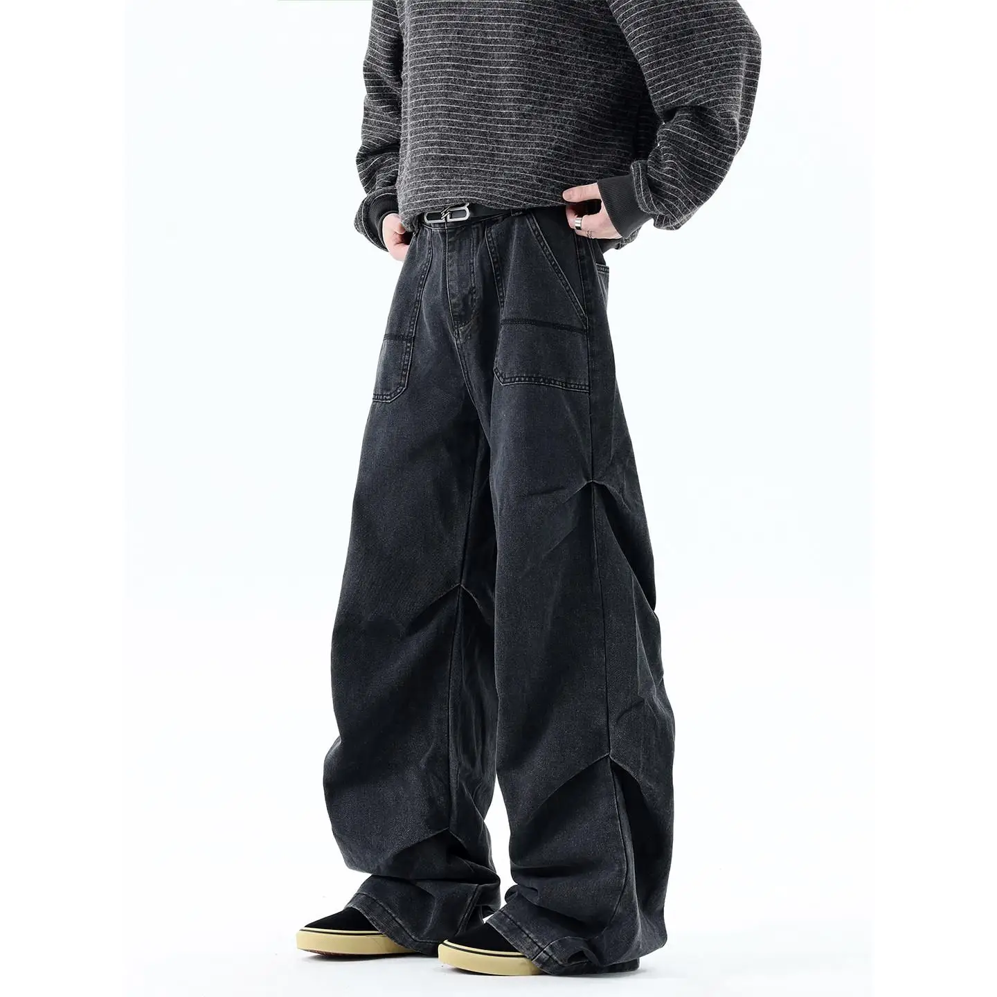 American Washed Workwear Denim Jeans Men's High Street Retro Vibe Trendy Brand Draping Vintage Straight Leg Long Pants
American Washed Workwear Denim Jeans Men's High Street Retro Vibe Trendy Brand Draping Vintage Straight Leg Long Pants