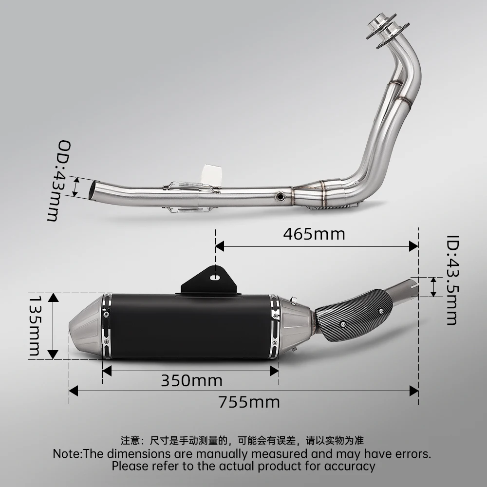 for Tenere 700 T7 T700 XTZ 690 2019-2025 Performance Upgrade Kit Motorcycle Exhaust Header Link Pipe And Muffler
for Tenere 700 T7 T700 XTZ 690 2019-2025 Performance Upgrade Kit Motorcycle Exhaust Header Link Pipe And Muffler