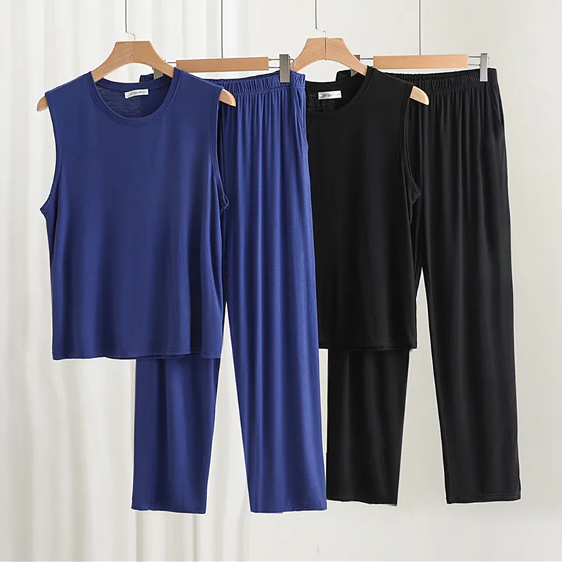 3XL-6XL Loose Men's Pajamas Modal Sleeveless Top Pant Set Lounge Plus Size Sleepwear Man Home Clothing 2025 Pijamas De Hombre
3XL-6XL Loose Men's Pajamas Modal Sleeveless Top Pant Set Lounge Plus Size Sleepwear Man Home Clothing 2025 Pijamas De Hombre