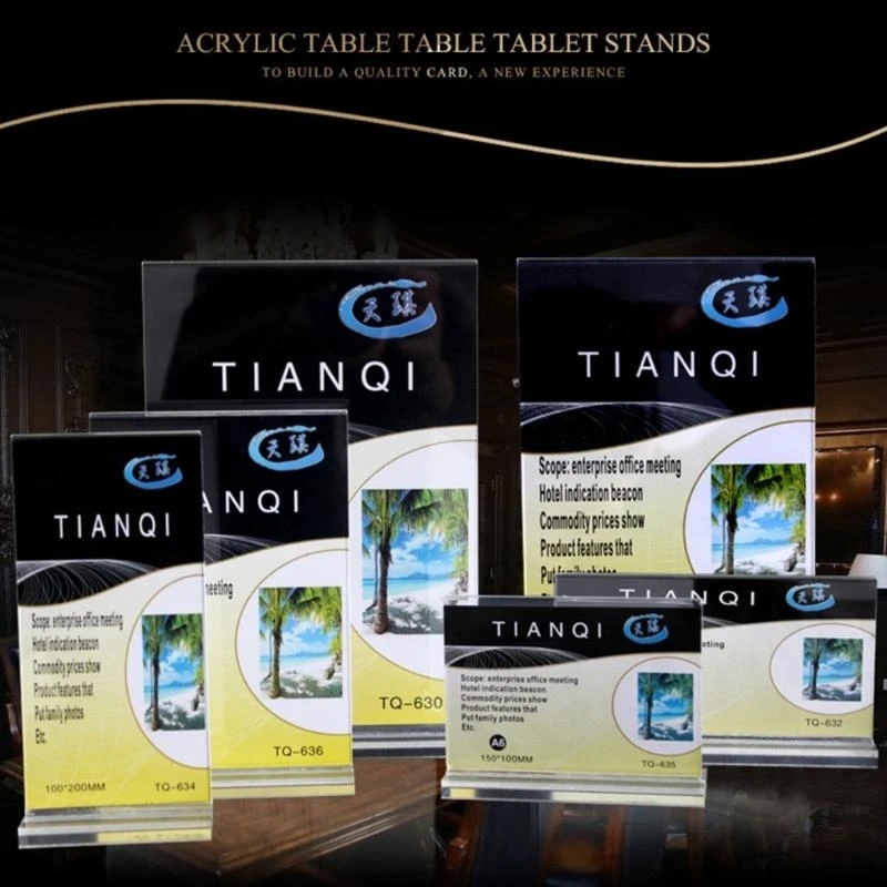 5 Pieces/Set Acrylic Sign Holder T-Shape Table Menu Display Stand for Office
5 Pieces/Set Acrylic Sign Holder T-Shape Table Menu Display Stand for Office