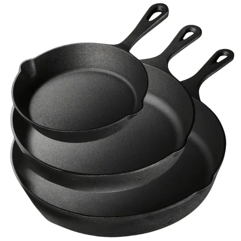 3PCS Cast Iron Skillet Set 6/8/10 Inch, Pre-Seasoned Heavy-Duty Pans for Oven, Grill & Campfire, Even Heating Nonstick
3PCS Cast Iron Skillet Set 6/8/10 Inch, Pre-Seasoned Heavy-Duty Pans for Oven, Grill & Campfire, Even Heating Nonstick
