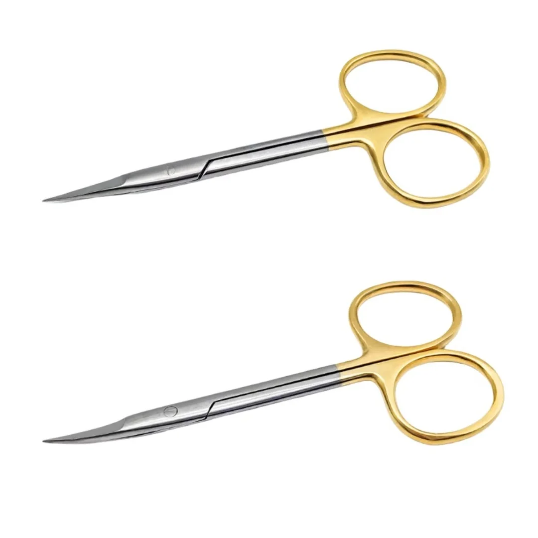 4.5" Stainless Steel Gold Handle Scissors Extra Sharp Curved/Straight Head Multi-Purpose Precision Cutting Tool for Daily Use
4.5" Stainless Steel Gold Handle Scissors Extra Sharp Curved/Straight Head Multi-Purpose Precision Cutting Tool for Daily Use