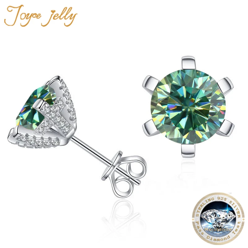 JoyceJelly S925 Silver Jewelry 1ct D Color VVS 3EX Cut Moissanite Earrings For Women Full Diamond Ear Studs Simple Daily Wearing
JoyceJelly S925 Silver Jewelry 1ct D Color VVS 3EX Cut Moissanite Earrings For Women Full Diamond Ear Studs Simple Daily Wearing