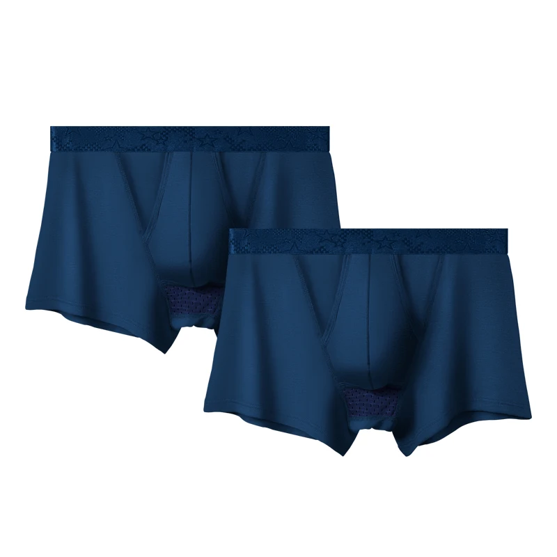 2Pcs Bullet-Style Separated Underwear for Men, Ice Silk Scrotum Support Boxer Briefs, Thin Breathable Four-Corner Underpants
2Pcs Bullet-Style Separated Underwear for Men, Ice Silk Scrotum Support Boxer Briefs, Thin Breathable Four-Corner Underpants