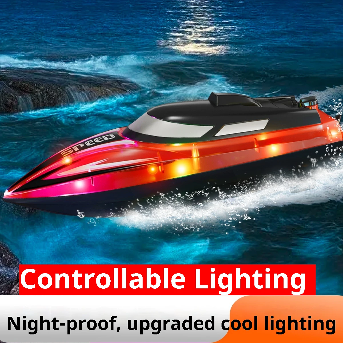 Speed 602 High Speed Remote Control Boat Rechargeable Electric Model With Controllable Led Lights For Outdoor Lake Pool Adults
Speed 602 High Speed Remote Control Boat Rechargeable Electric Model With Controllable Led Lights For Outdoor Lake Pool Adults