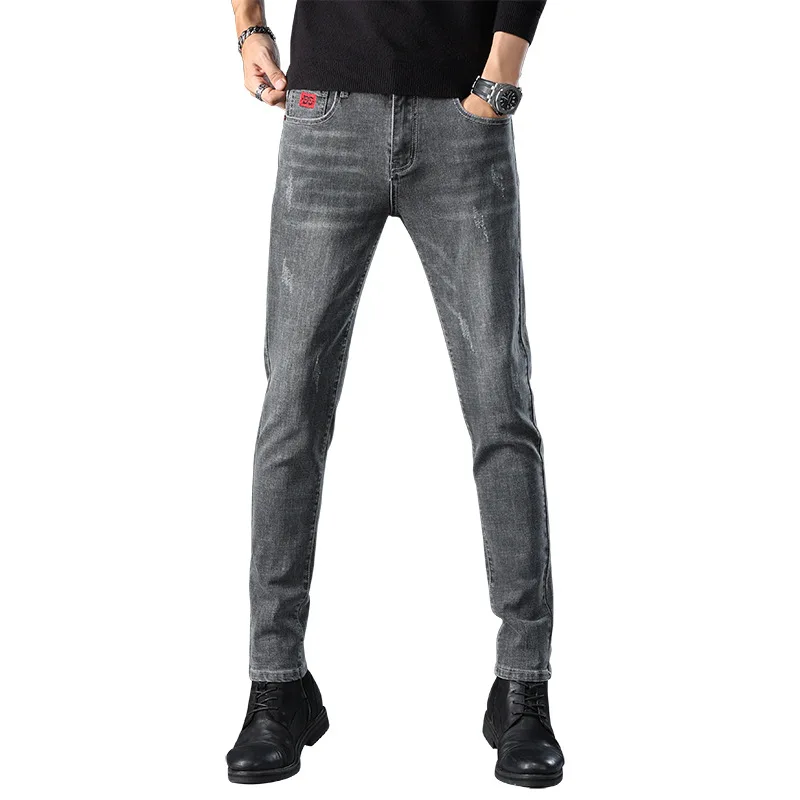 Grey Denim Jeans Men's Stretch 2022 New Spring Autumn Embroidered 27-38 Slim Fit Straight Casual Cowboy Long Pencil Pants
Grey Denim Jeans Men's Stretch 2022 New Spring Autumn Embroidered 27-38 Slim Fit Straight Casual Cowboy Long Pencil Pants