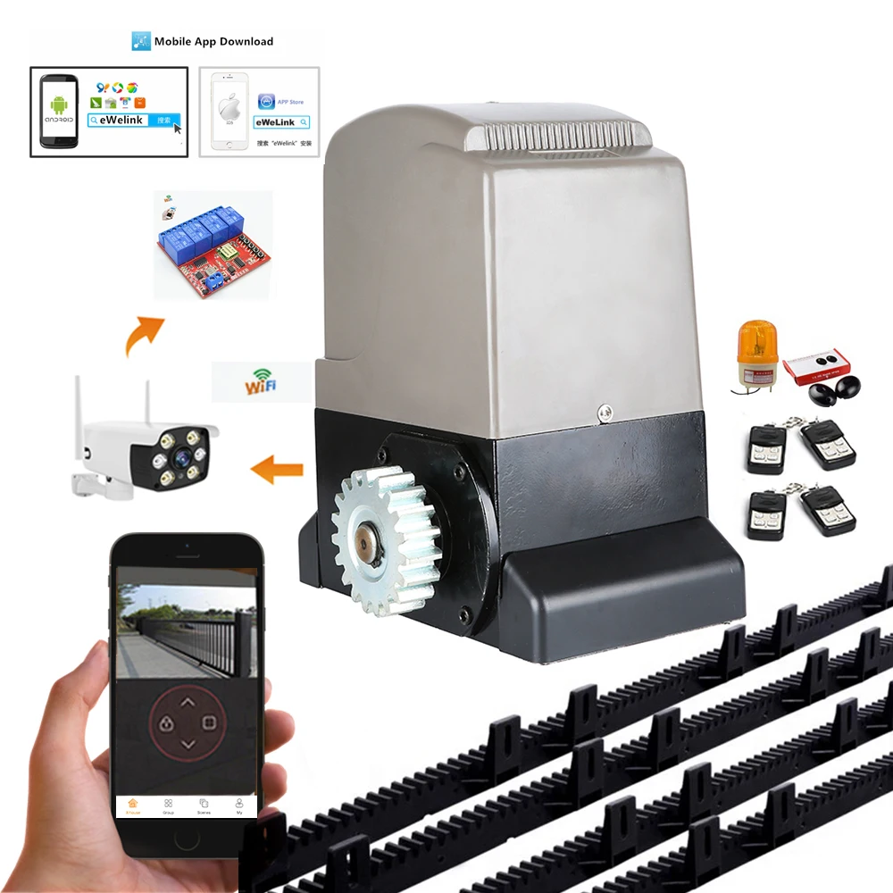 Remote Residential Electric Sliding Gate Motor Opener Gates up to 1000Kg With Wifi Controller Gear Rack
Remote Residential Electric Sliding Gate Motor Opener Gates up to 1000Kg With Wifi Controller Gear Rack