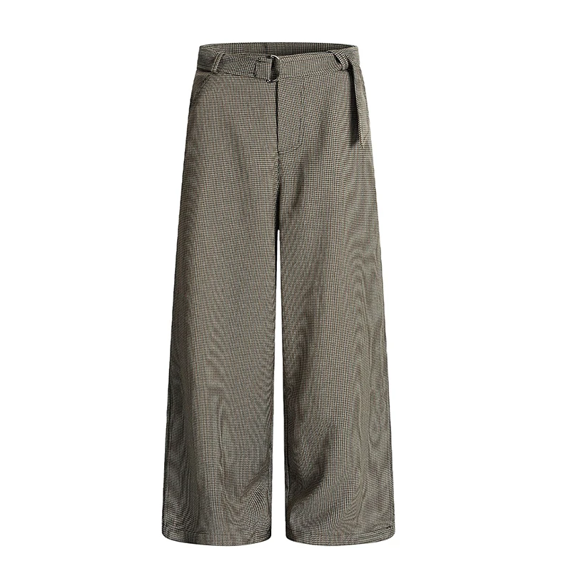 Клетчатые широкие брюки для женщин с карманами, клетчатые брюки со средней талией, деловые повседневные брюки, модные широкие брюки унисекс
Клетчатые широкие брюки для женщин с карманами, клетчатые брюки со средней талией, деловые повседневные брюки, модные широкие брюки унисекс