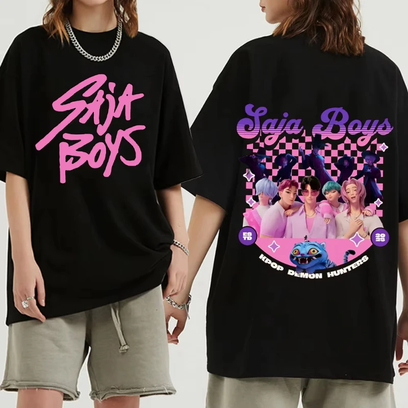 2025 Summer KPop Demon Hunters Saja Boys T-shirt Harajuku O-neck Casual Shirt Gift Oversize Clothing Cotton Short Sleeve Top Tee
2025 Summer KPop Demon Hunters Saja Boys T-shirt Harajuku O-neck Casual Shirt Gift Oversize Clothing Cotton Short Sleeve Top Tee