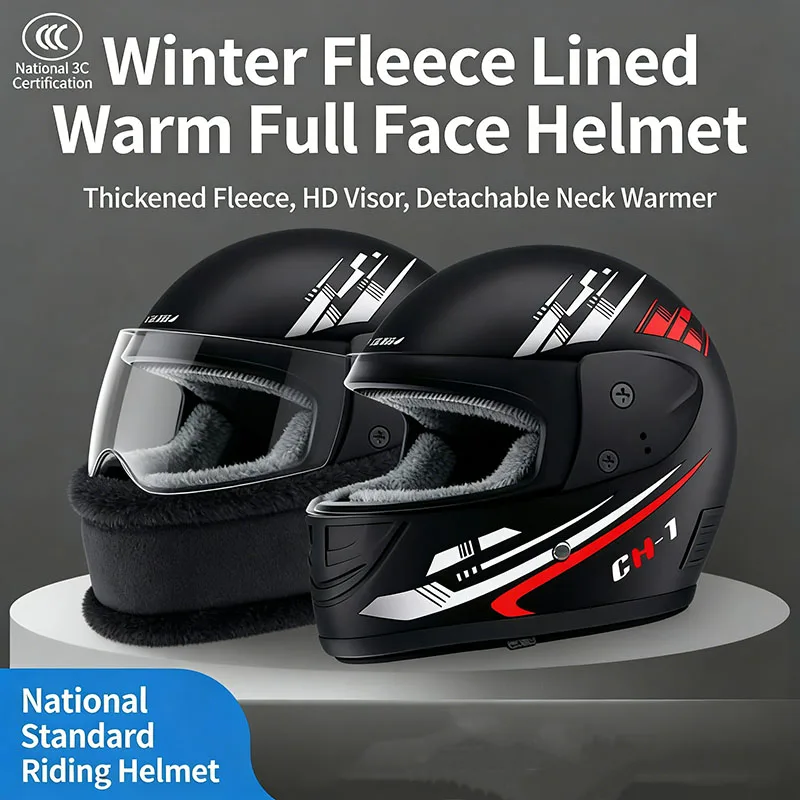 Winter Motorcycle Helmet Men Women Full Face Helmet Winter Warm Full Face Windproof Anti-fog Cascos Para Moto
Winter Motorcycle Helmet Men Women Full Face Helmet Winter Warm Full Face Windproof Anti-fog Cascos Para Moto