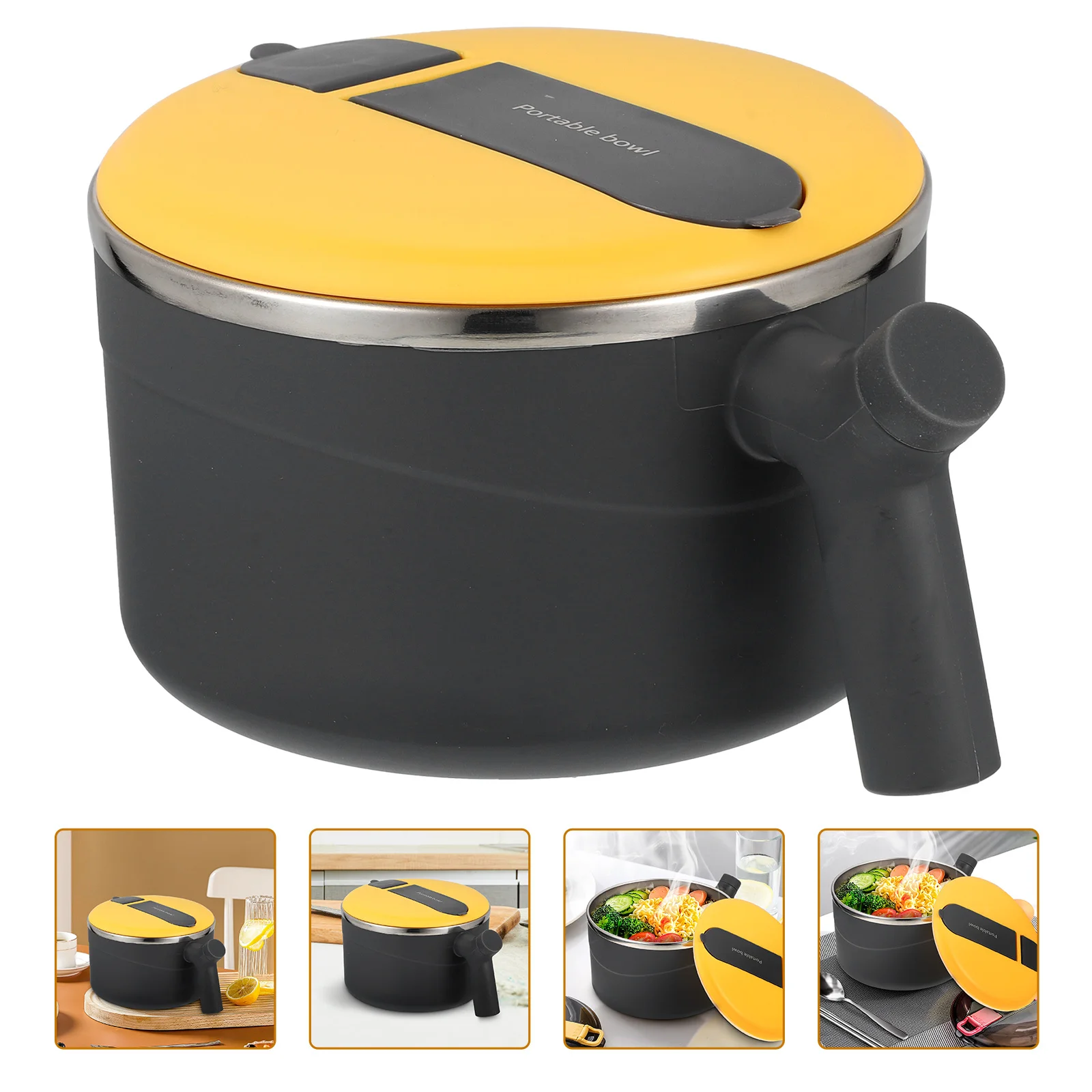Insulated Lunch Box Large Capacity Ramen Bowl With Handle Stainless Steel Soup Noodle Container Bowl
Insulated Lunch Box Large Capacity Ramen Bowl With Handle Stainless Steel Soup Noodle Container Bowl