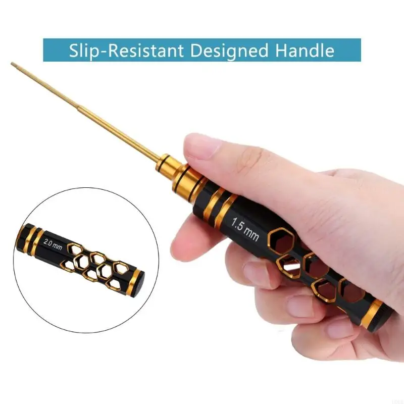 4 Piece Screwdriver Set Coated Tip Honeycombs Handle Allen Wrench 1.5/2/2.5/3.0mm for Remote Control Car Maintenance
4 Piece Screwdriver Set Coated Tip Honeycombs Handle Allen Wrench 1.5/2/2.5/3.0mm for Remote Control Car Maintenance