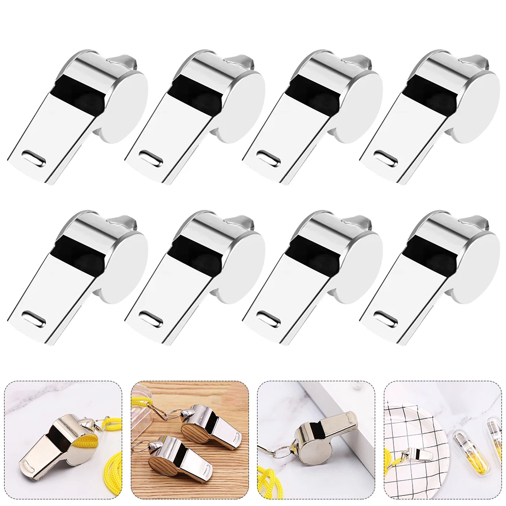 12pcs Stainless Steel Whistle With Lanyard Loud Crisp Sound Referee Sports Accessory Emergency Survival Outdoor Portable Metal
12pcs Stainless Steel Whistle With Lanyard Loud Crisp Sound Referee Sports Accessory Emergency Survival Outdoor Portable Metal