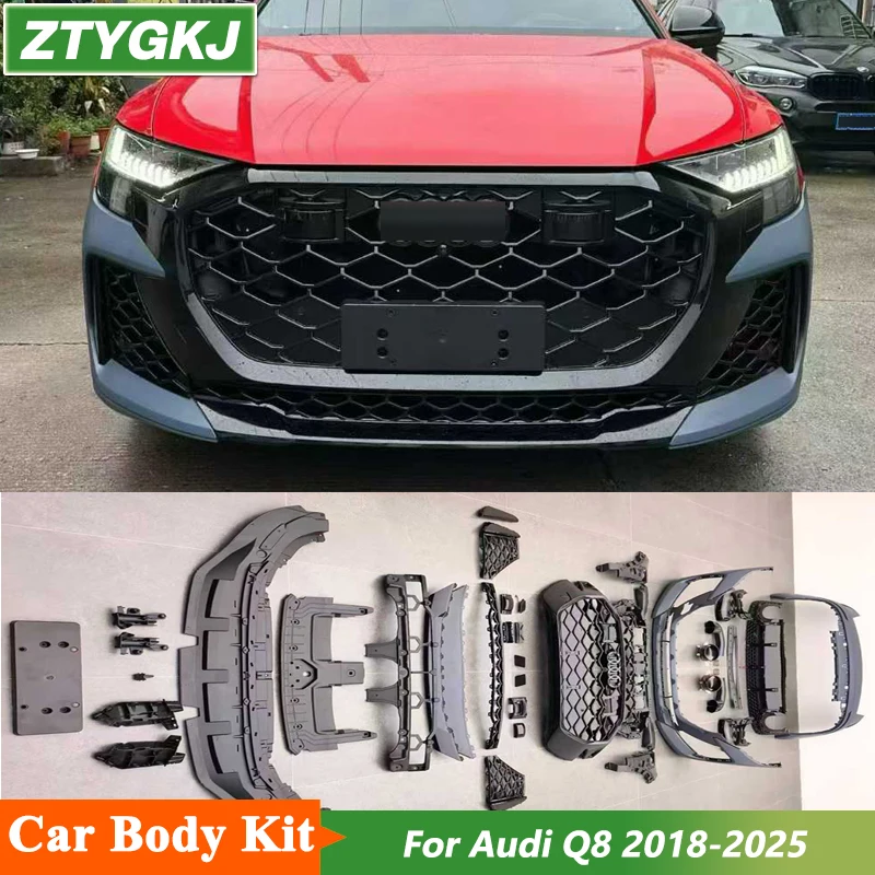 Unpainted PP Material Front Rear Bumper Side Skirts Racing Grills For Audi Q8 Facelift R8 Style 2018-2025
Unpainted PP Material Front Rear Bumper Side Skirts Racing Grills For Audi Q8 Facelift R8 Style 2018-2025