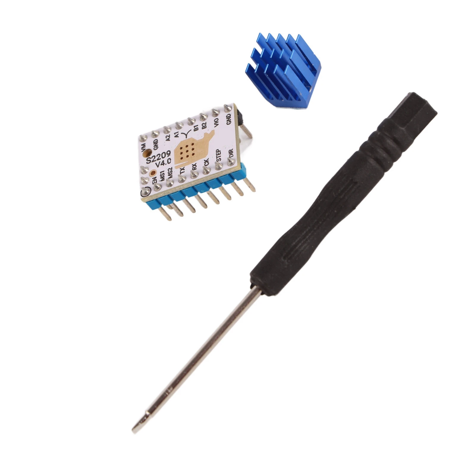 Motor Driver Compatible TMC2209 Ultra‑Quiet Stepper Drive with Heatsink for 3D Printer Stepper Motor Driver
Motor Driver Compatible TMC2209 Ultra‑Quiet Stepper Drive with Heatsink for 3D Printer Stepper Motor Driver