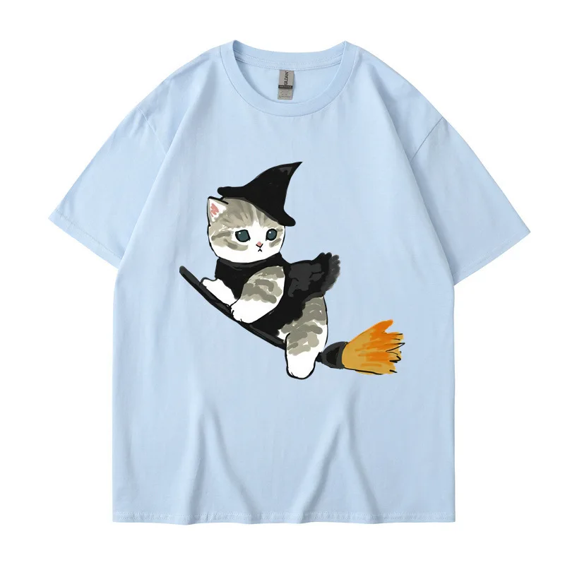 Summer Fashion Girl Teen Student Cute Witch Cat Style Printed Pattern Short Sleeve T-shirt Comfortable Top
Summer Fashion Girl Teen Student Cute Witch Cat Style Printed Pattern Short Sleeve T-shirt Comfortable Top