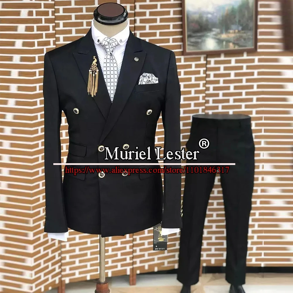 Vintage Suits Men Business Tuxedo Black Double Breasted Coat Pants 2 Pieces Grooms Blazer Slim Fit Regular Jacket Custom Made
Vintage Suits Men Business Tuxedo Black Double Breasted Coat Pants 2 Pieces Grooms Blazer Slim Fit Regular Jacket Custom Made