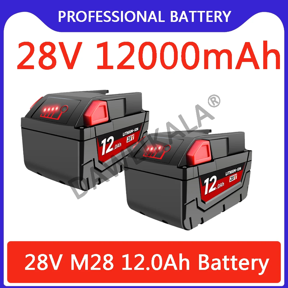 For Milwaukee 28V 12.0Ah M28 Battery Li-Ion Replacement Battery For Milwaukee 28V M28 48-11-2830 0730-20 Tool battery
For Milwaukee 28V 12.0Ah M28 Battery Li-Ion Replacement Battery For Milwaukee 28V M28 48-11-2830 0730-20 Tool battery