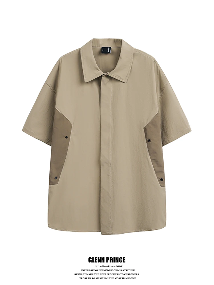 GPstudio Japanese Style Short Sleeve Shirt Men's Summer Outdoor Camping Workwear Wind Shirt Color Block Collar Flip Shirt
GPstudio Japanese Style Short Sleeve Shirt Men's Summer Outdoor Camping Workwear Wind Shirt Color Block Collar Flip Shirt