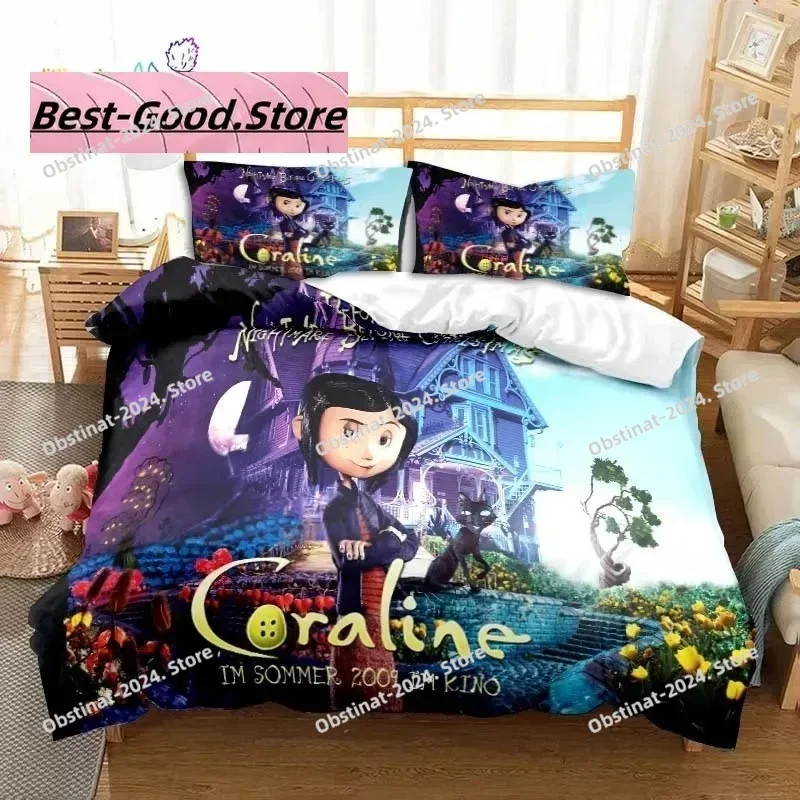 Coraline Cartoon Print Home Girl Bedding Set Printed single Comforter Quilt Bed Duvet Cover Pillow Case 3 Pieces Kids Adult Size
Coraline Cartoon Print Home Girl Bedding Set Printed single Comforter Quilt Bed Duvet Cover Pillow Case 3 Pieces Kids Adult Size