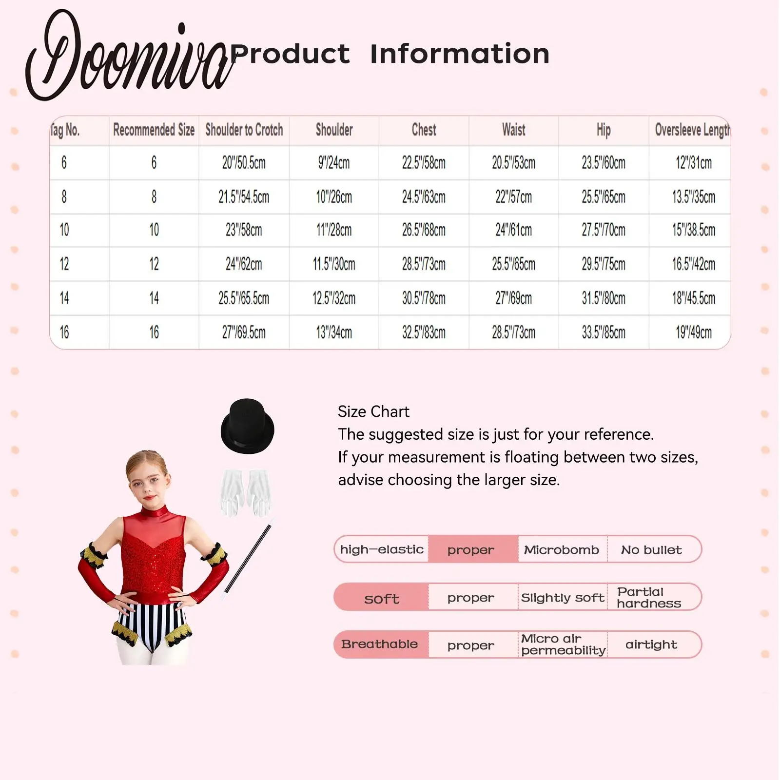 Girls Circus Magician Role Play Costume Halloween Jazz Latin Dance Set Sleeveless Jumpsuit And Over-Sleeve Hat Magic Wand Gloves
Girls Circus Magician Role Play Costume Halloween Jazz Latin Dance Set Sleeveless Jumpsuit And Over-Sleeve Hat Magic Wand Gloves