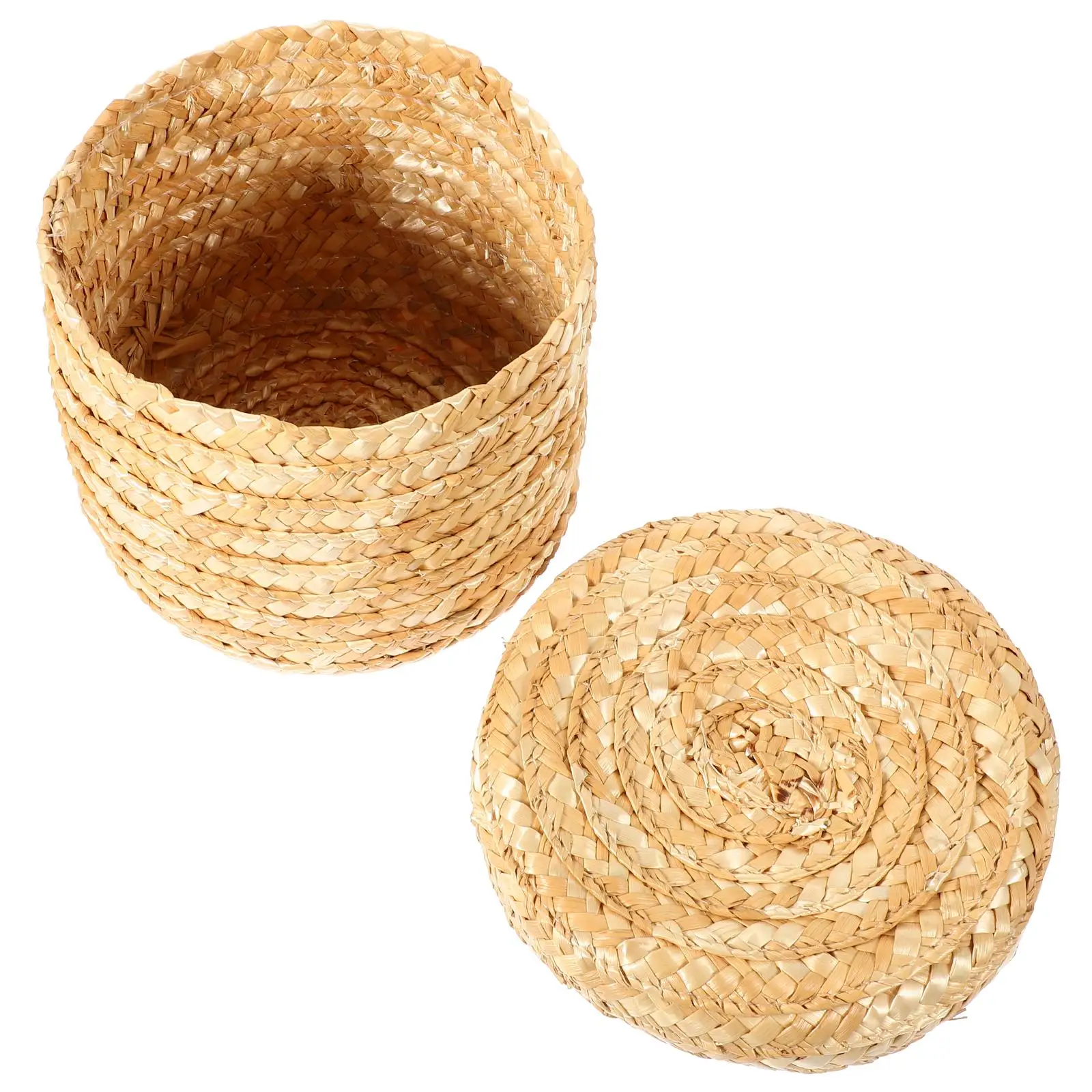 1 Piece Handwoven Storage Basket 14x13cm Beige Round Lid Airtight Home Decor Natural Rustic Snack Container
1 Piece Handwoven Storage Basket 14x13cm Beige Round Lid Airtight Home Decor Natural Rustic Snack Container