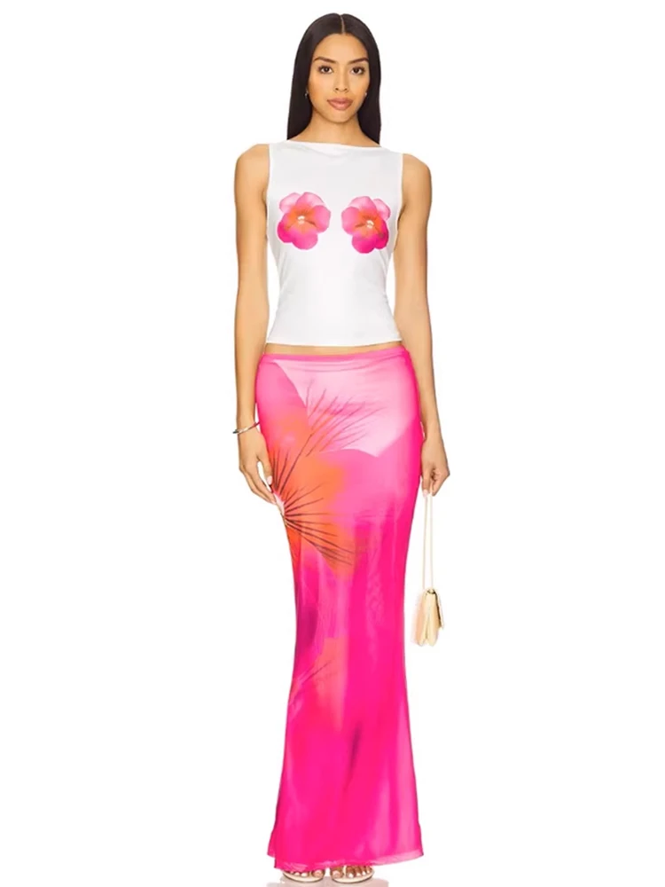 American Sweet And Spicy Style Short Sleeve Slim Fit Boat Neck Tank Top Women's Fashion Print Petal Work Letter Vest Hot Girl...
American Sweet And Spicy Style Short Sleeve Slim Fit Boat Neck Tank Top Women's Fashion Print Petal Work Letter Vest Hot Girl...