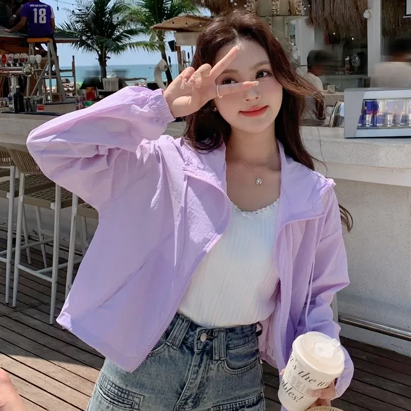 Women Short Hooded Sun Protection Jacket Lightweight Zip Up Casual Outerwear
Women Short Hooded Sun Protection Jacket Lightweight Zip Up Casual Outerwear