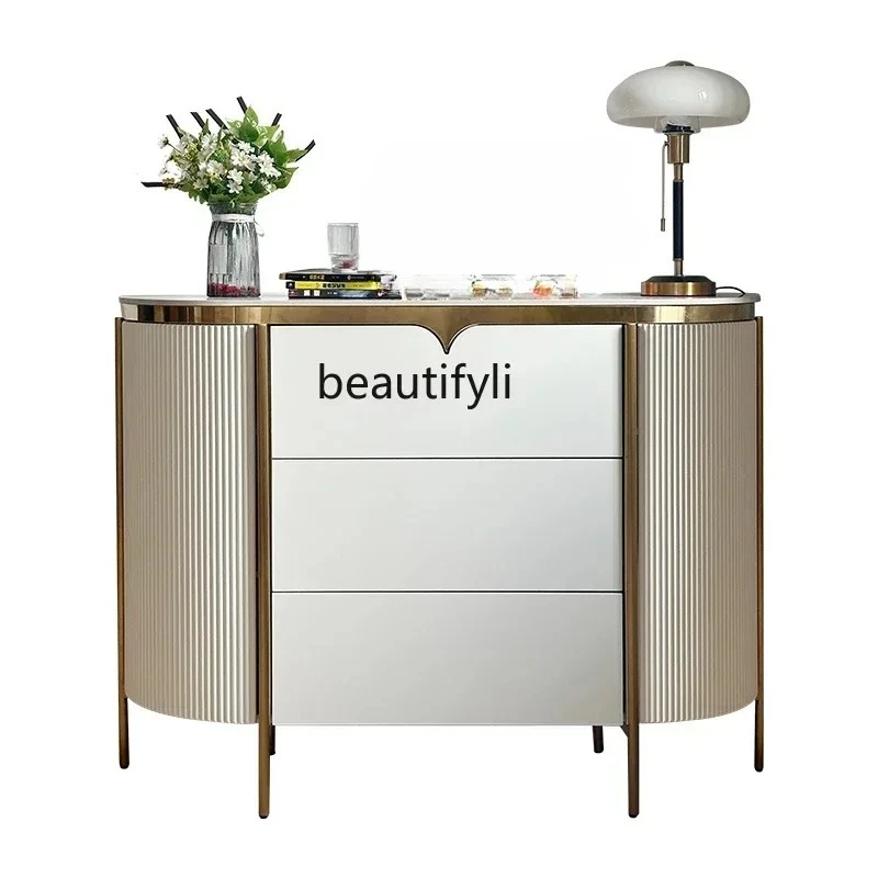 New style Italian light luxury entrance cabinet living room rock slab cabinet simple modern partition decorative foyer
New style Italian light luxury entrance cabinet living room rock slab cabinet simple modern partition decorative foyer