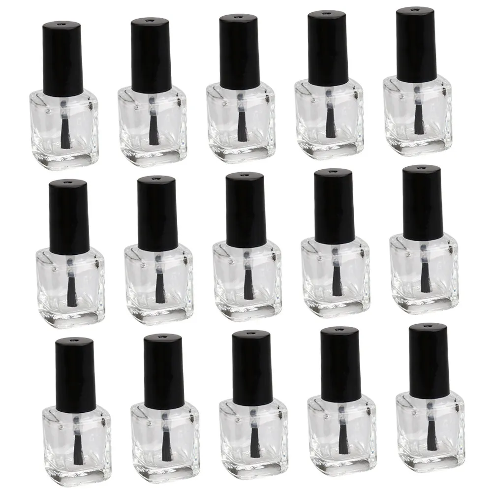 Набор из 15 высококачественных прозрачных стеклянных флаконов для ногтей с кисточкой, черной крышкой, плоским дизайном и возможностью легкой маркировки, прозрачные, многоразовые
Набор из 15 высококачественных прозрачных стеклянных флаконов для ногтей с кисточкой, черной крышкой, плоским дизайном и возможностью легкой маркировки, прозрачные, многоразовые