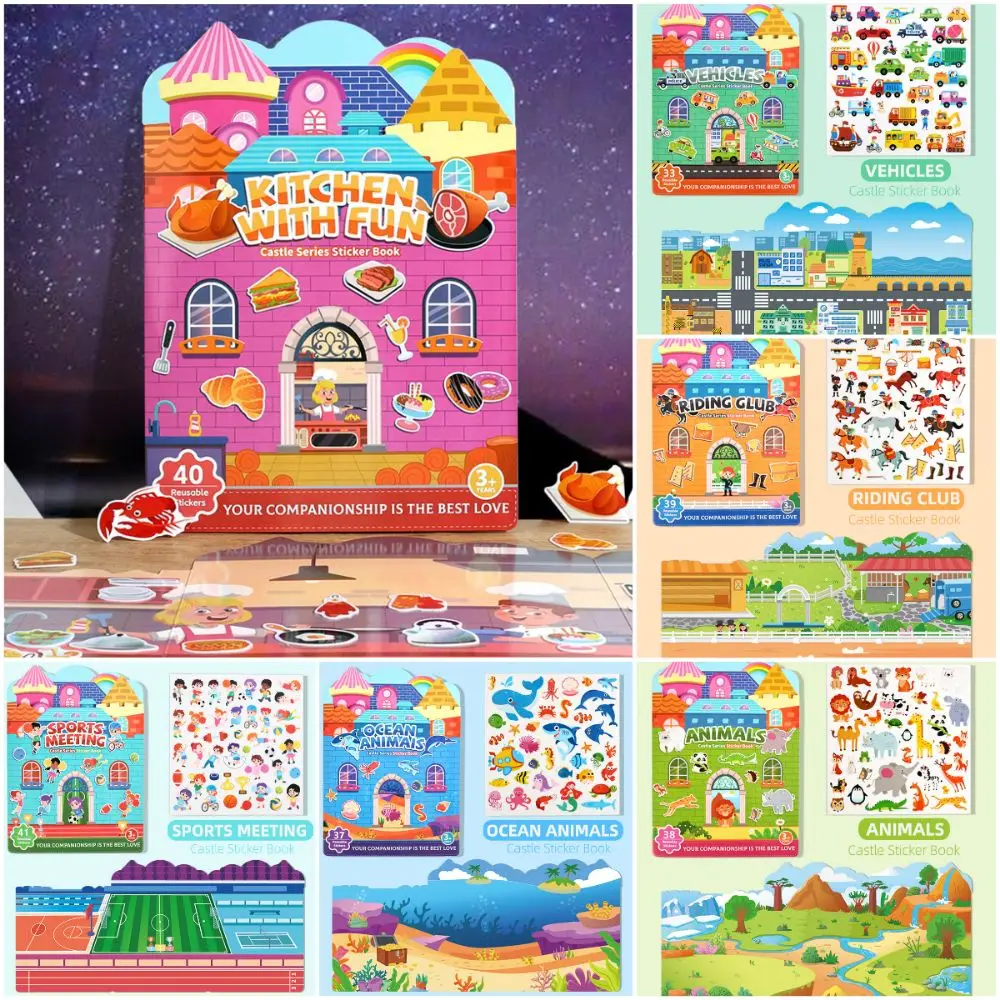 Reusable Cartoon Jelly Sticker Silent Book Multi-theme Animal Vehicle Quiet Book Interaction Game Multicolor for Boys
Reusable Cartoon Jelly Sticker Silent Book Multi-theme Animal Vehicle Quiet Book Interaction Game Multicolor for Boys