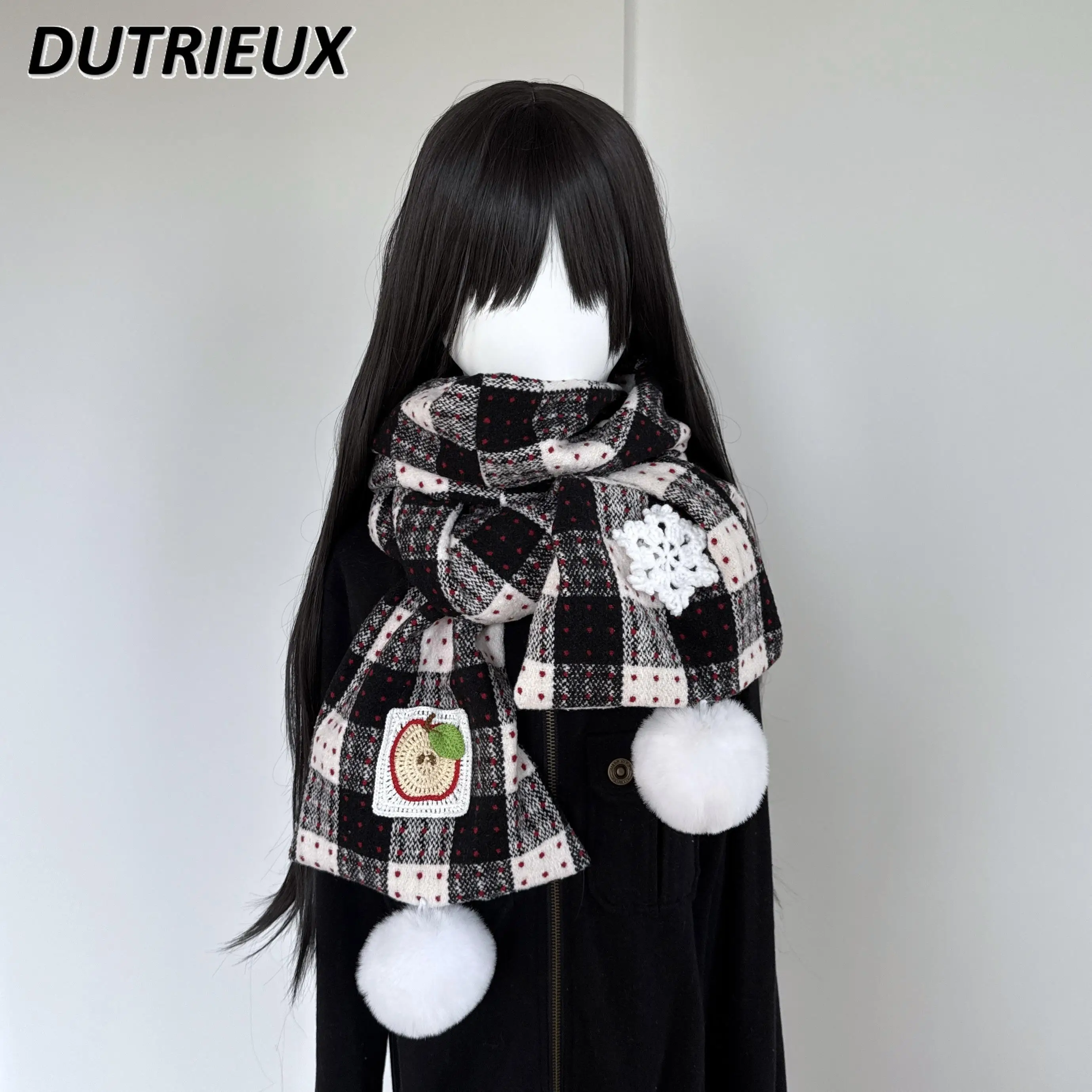 Japanese Style Original Plaid Thermal Ball Casual Sweet Cute Scarf Femme Photo Winter Elegant Keep Warm Scarfs for Women
Japanese Style Original Plaid Thermal Ball Casual Sweet Cute Scarf Femme Photo Winter Elegant Keep Warm Scarfs for Women