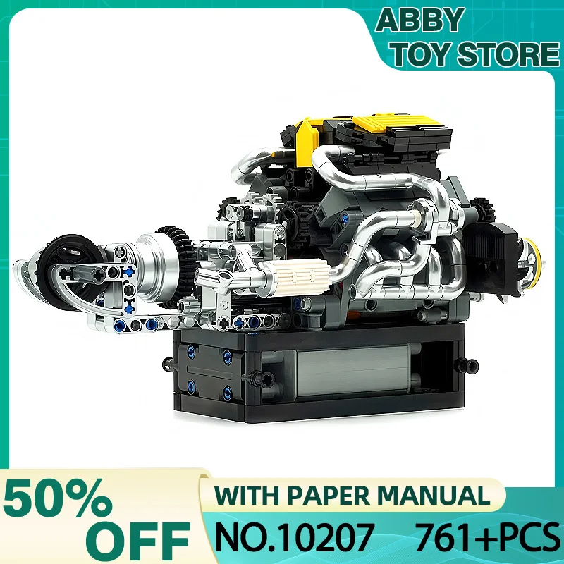 MOULD KING 10207 V12 Engine Model Building Kit, Technical Motorized Car Parts, DIY Assembly Toy Gift for Adults Kids
MOULD KING 10207 V12 Engine Model Building Kit, Technical Motorized Car Parts, DIY Assembly Toy Gift for Adults Kids
