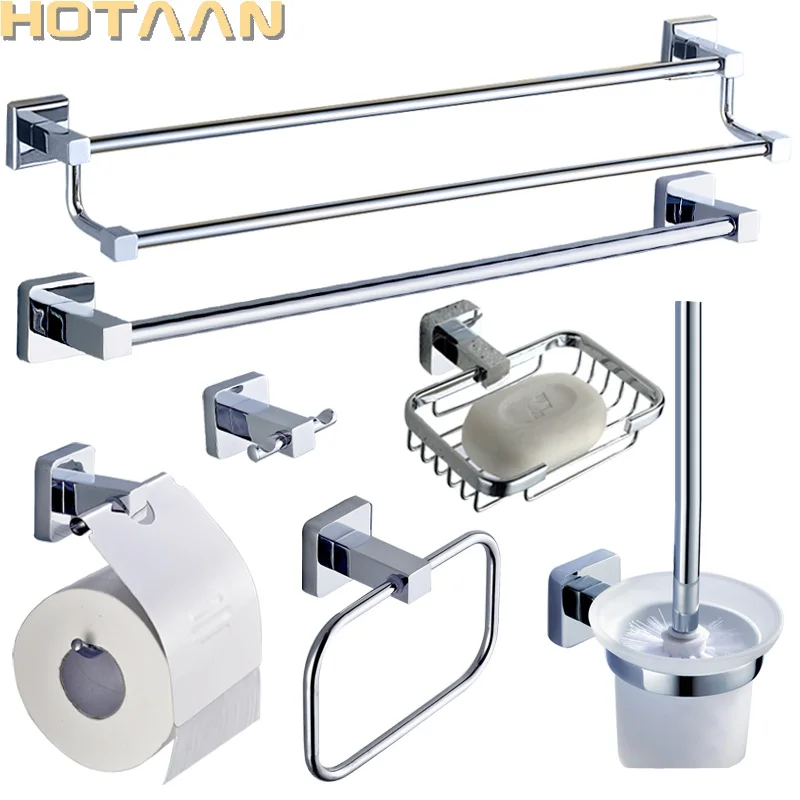 HOTAAN New stainless steel Bathroom Accessories Set,Robe hook,Paper Holder,Towel Bar,Soap basket, bathroom sets, chrome 810700T
HOTAAN New stainless steel Bathroom Accessories Set,Robe hook,Paper Holder,Towel Bar,Soap basket, bathroom sets, chrome 810700T