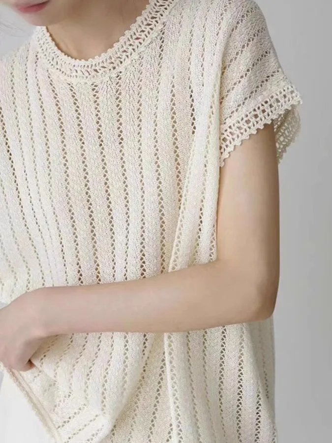 Unique Large Size Knitted Ice Silk Short Sleeve T-Shirt Hollow out Loose Top Quality Youthful Breathable Casual Wear
Unique Large Size Knitted Ice Silk Short Sleeve T-Shirt Hollow out Loose Top Quality Youthful Breathable Casual Wear