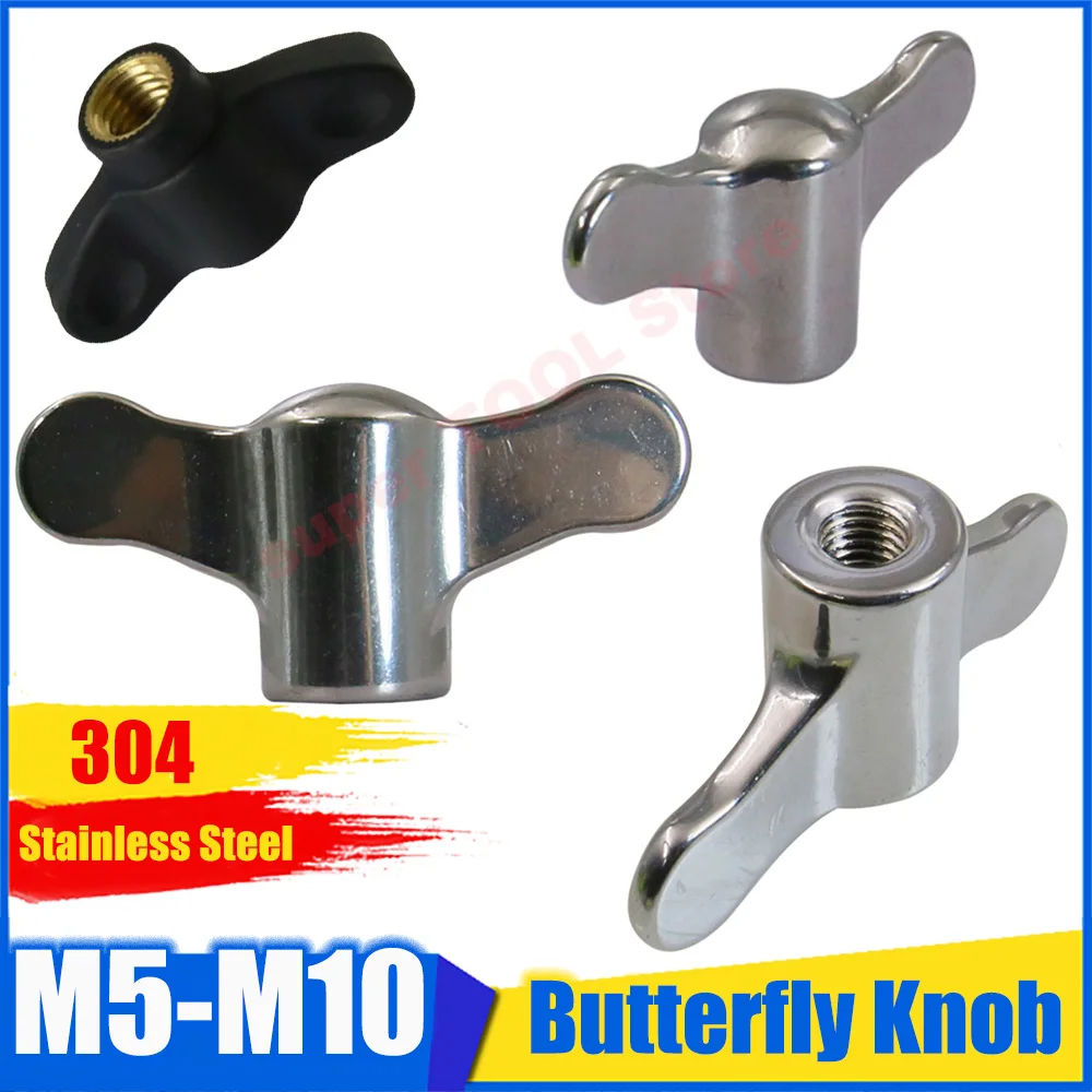 1/2/5 Pcs 304 Stainless Steel Butterfly Knob M5 M6 M8 M10 Bakelite Female Thread Wing Nut Industrial Hardware Fastener Parts
1/2/5 Pcs 304 Stainless Steel Butterfly Knob M5 M6 M8 M10 Bakelite Female Thread Wing Nut Industrial Hardware Fastener Parts
