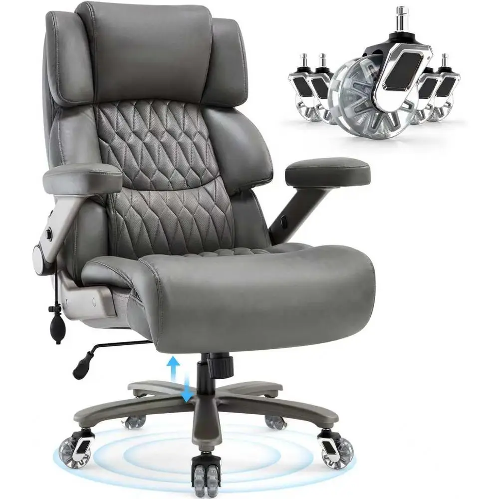 Large High-Back Office Chair for 700lbs - Plus Size Computer Desk Seat with Adjustable Lumbar, 3D Arms, Heavy Base, Quiet Wheels
Large High-Back Office Chair for 700lbs - Plus Size Computer Desk Seat with Adjustable Lumbar, 3D Arms, Heavy Base, Quiet Wheels