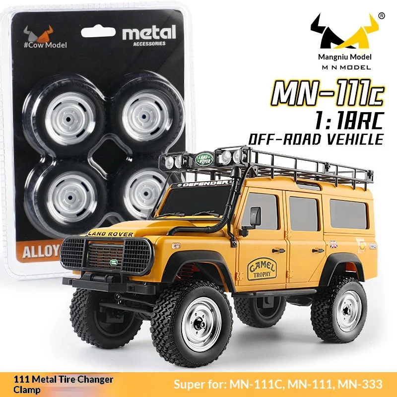 MN-111 Model MN1/18 D110 Land Rover Defender Climbing Off-Road Vehicle Upgrade with New Metal Wheels and Tire Clips
MN-111 Model MN1/18 D110 Land Rover Defender Climbing Off-Road Vehicle Upgrade with New Metal Wheels and Tire Clips