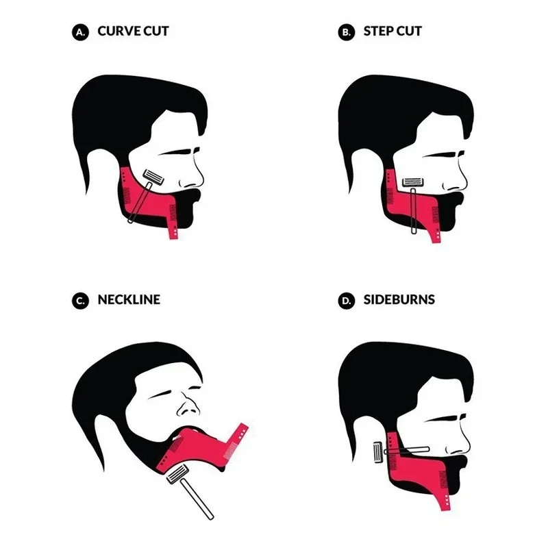 5pcs Beard Trimmer Template Stencil, Beard Shaping Comb Template, Men Salon Tools, Barber Accessories
5pcs Beard Trimmer Template Stencil, Beard Shaping Comb Template, Men Salon Tools, Barber Accessories