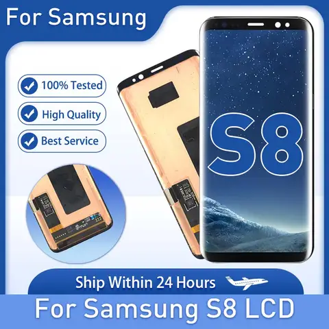 5.8 "amoled para samsung s8 4g display lcd digitador da tela de toque para samsungs8 SM-G950 g950u SC-02J scv36 lcd substituir reparo