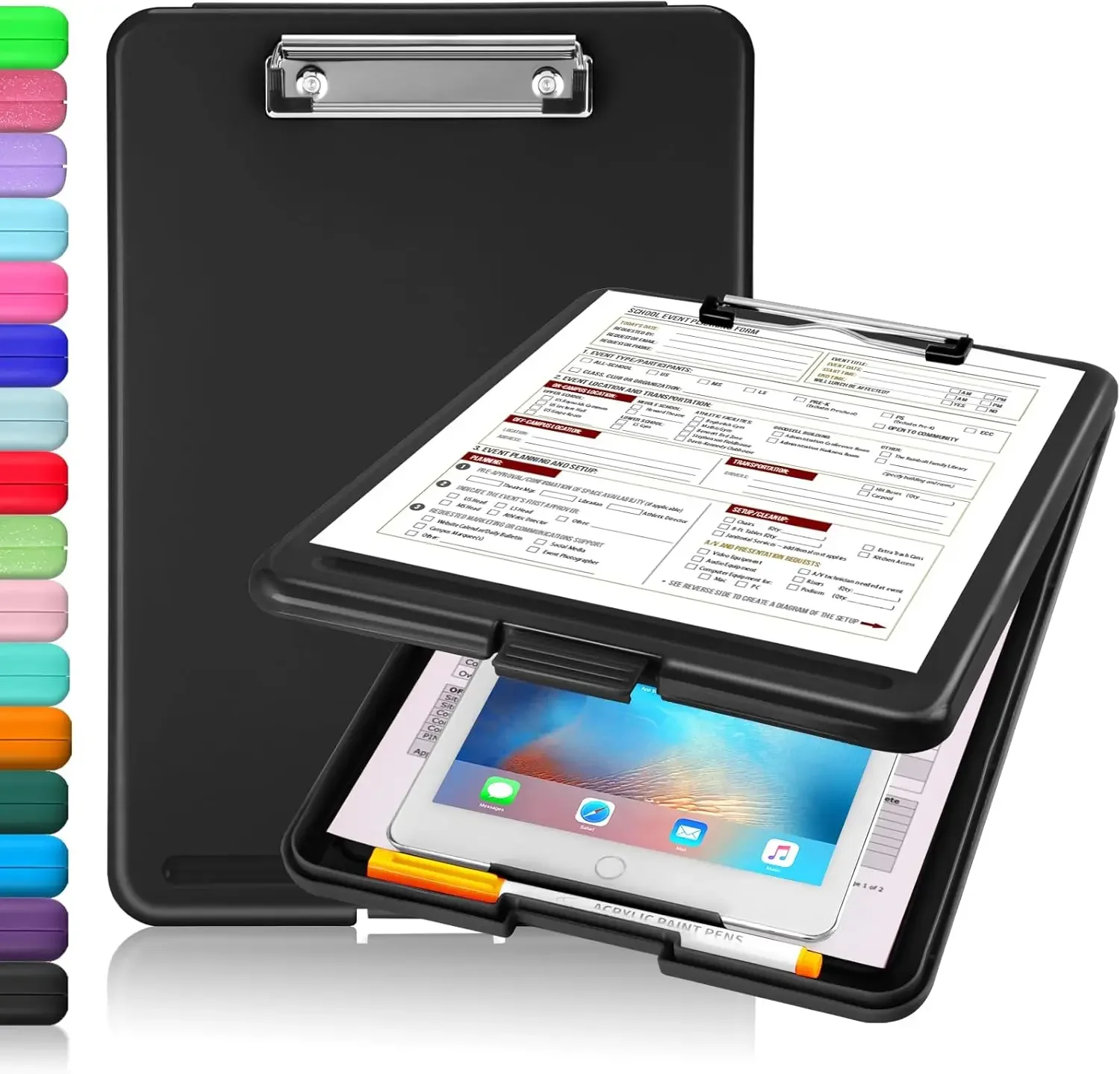 Clipboard with Storage, Plastic Storage Clipboards with Low Profile Clip, Nursing Clip Boards Foldable, Hanging Clipboard Case f
Clipboard with Storage, Plastic Storage Clipboards with Low Profile Clip, Nursing Clip Boards Foldable, Hanging Clipboard Case f