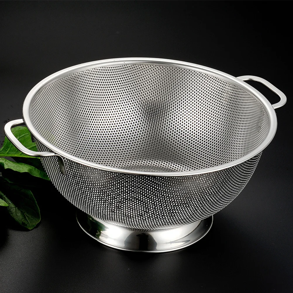 Stainless Steel Professional Colander Strainer with Heavy Duty Handles and Self-draining Solid Ring Base
Stainless Steel Professional Colander Strainer with Heavy Duty Handles and Self-draining Solid Ring Base