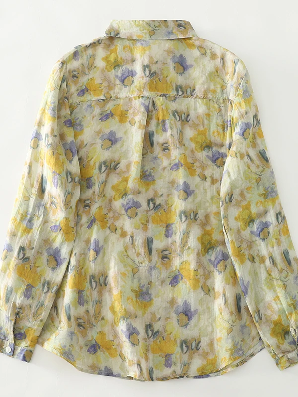 Autumn 2025 New Floral Print Loose Long Sve Women's irt Versatile Basic Sle Casual Faion Thin Material Regular Length
Autumn 2025 New Floral Print Loose Long Sve Women's irt Versatile Basic Sle Casual Faion Thin Material Regular Length
