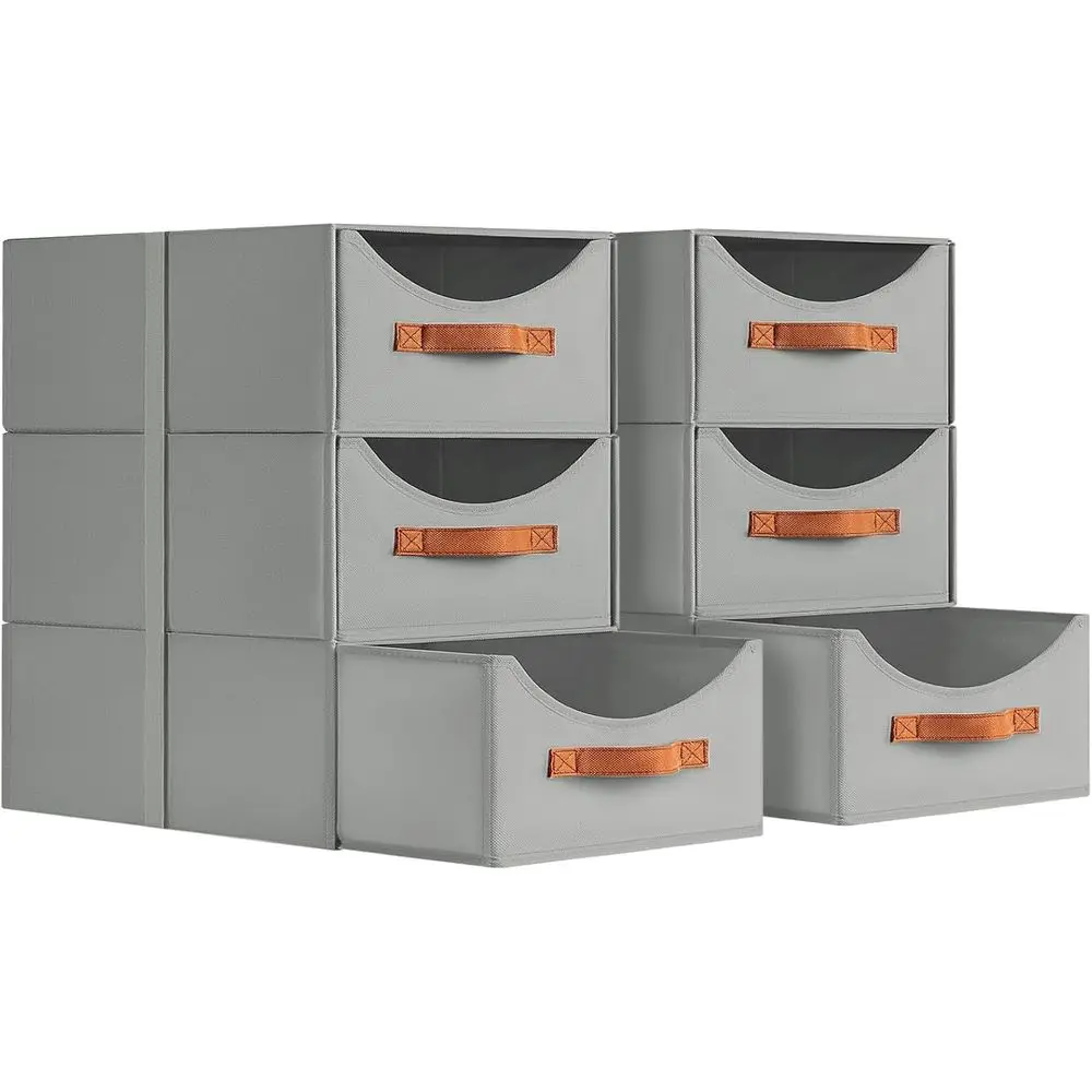 Collapsible Storage Bins - 6 Pack Organizer Baskets for Closet, Bedroom, Living Room, Dorm, Grey
Collapsible Storage Bins - 6 Pack Organizer Baskets for Closet, Bedroom, Living Room, Dorm, Grey